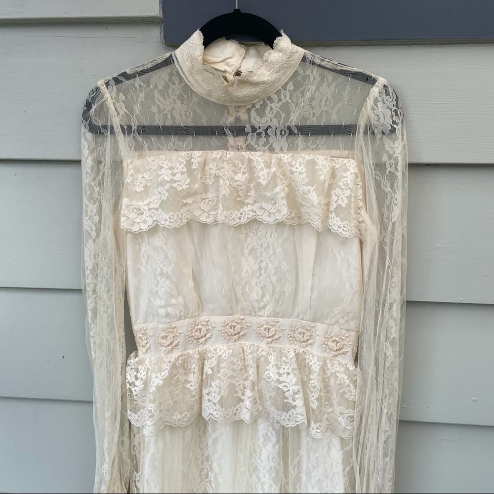 Vintage Gunne Sax Ivory Prairie Wedding Dress